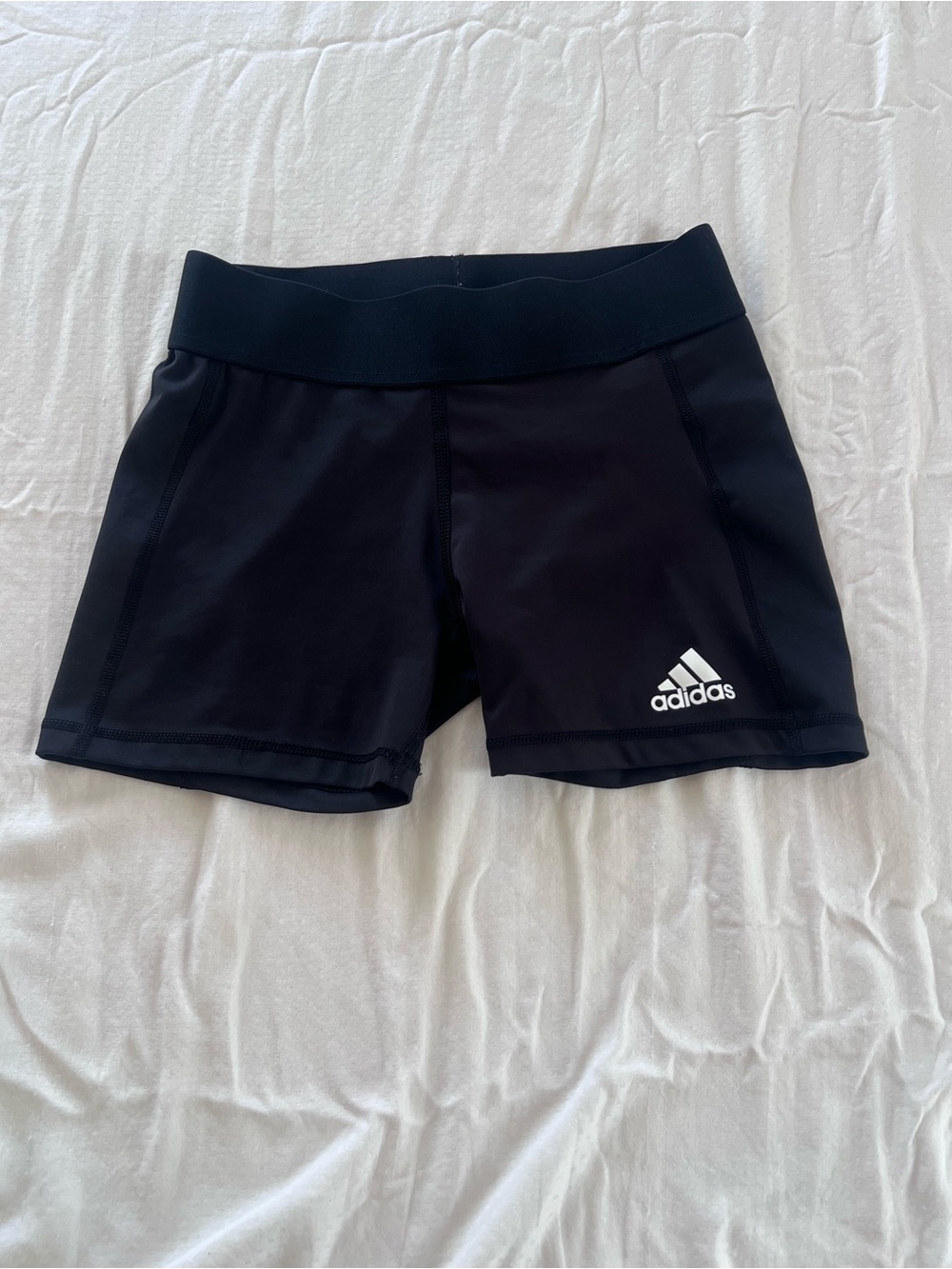adidas Black Women's Athletic Bike Shorts with Logo